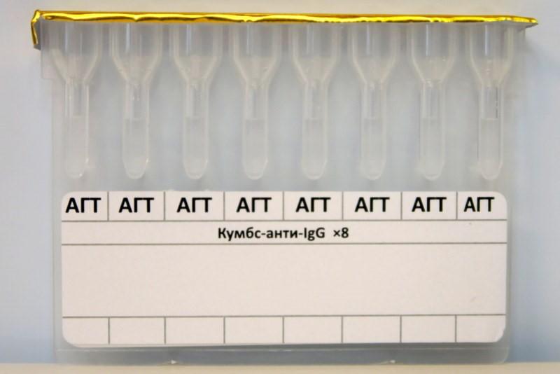 Карта Групотест Кумбс -анти-IgG ×8